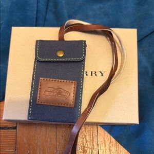 Seattle Seahawks ticket holder Blue and Brown Canvas Pouch